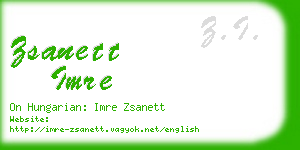 zsanett imre business card